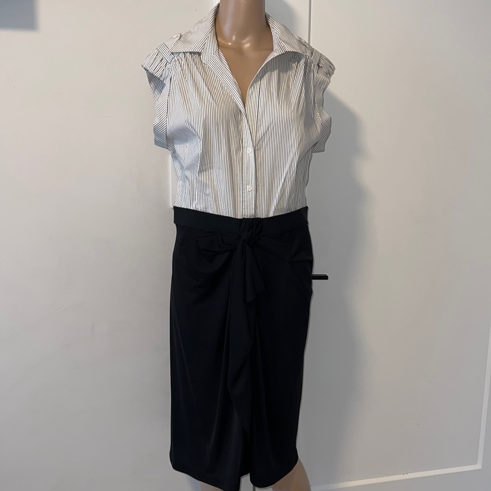 BCBGMaxazria striped collared dress US12